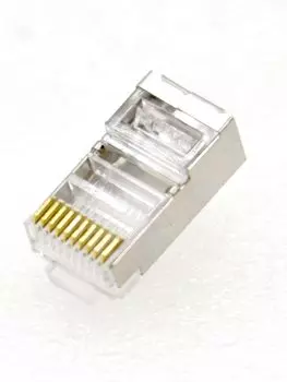 Розетка сетевая с защитой RJ48 10P10C, 100 шт., со стеклянной головкой, 1,2 мм