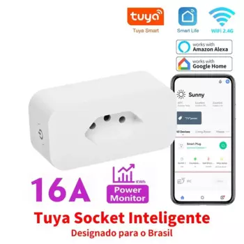Розетка Xiaomi EWeLink/Tuya 16A с поддержкой Wi-Fi и голосовым управлением