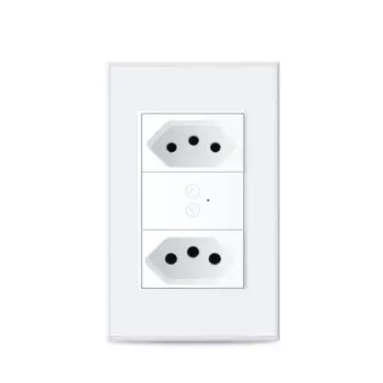 Розетка Zigbee Smart Brazil 10A 20A Два бразильских розетки Управление приложением Alexa Smart Life