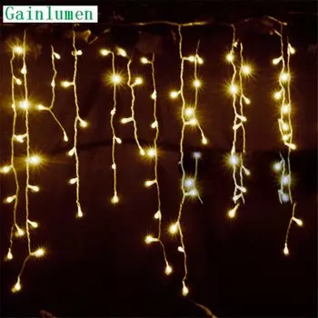 Рождественская гирлянда GAINLUMEN, 5 м, водонепроницаемая, сосульки