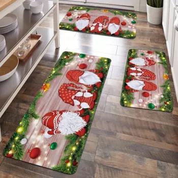 Рождественский гном, кухонный напольный коврик, домашний декор, зимний рождественский ковер для гостиной, ванной комнаты, нескользящий коврик для двери, рождественские украшения
