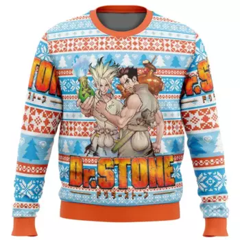 Рождественский свитер Dr. Stone Alt Ugly рождественский свитер 2025 новый модный весенний осенний мужской пуловер топы с мультяшным аниме женский толстовка с капюшоном