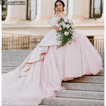 Розовое милое платье Quinceanera с бисером аппликации 3D Цветочная аппликация милое мексиканское платье 16