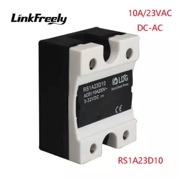 RS1A23D10 10 шт. Однофазное твердотельное реле Mini Triac 10 А, выход 24-280 В переменного тока, вход 5 в 12 В 24 В постоянного тока, релейная плата переключателя SSR