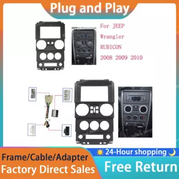RSNAVI 9-дюймовый автомобильный радиоприемник для 2008-2010 JEEP WRANGLER RUBICON Android GPS MP5 Stereo 2 Din Head Unit Panel Dash Frame Inst