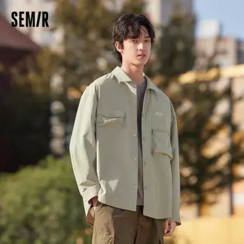 Рубашка Semir мужская с длинным рукавом, свободная повседневная простая модная блуза в студенческом стиле, весна 2024