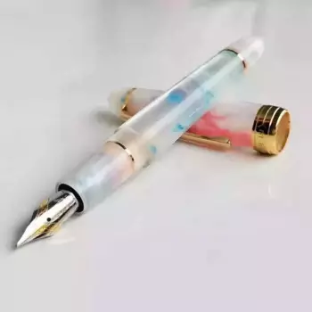 Ручка перьевая KAIGELU 356, белая/розовая, EF/F/M 0,38/0,5/0,7 мм
