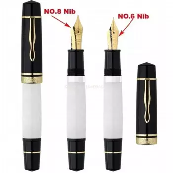 Ручка перьевая MAJOHN P139 с большим поршнем, ручка No.6 EF/F/M с твердым резиновым языком, полностью медная конструкция, письменные чернила, карандаши, канцелярские принадлежности