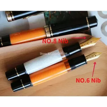 Ручка перьевая MAJOHN P139 с большим поршнем, Качественная ручка EF/F/M NO8 NO6 наконечник для письма с твердым резиновым язычком, медные поршневые Роскошные карандаши