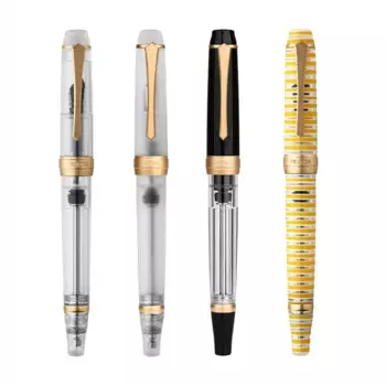 Ручка перьевая PENBBS 456 вакуумная с тонким наконечником и золотым зажимом