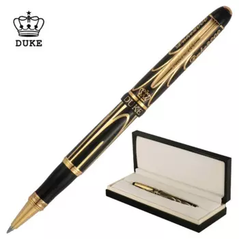 Ручки с шариковыми ручками Century DUKE Pioneer Series, Металлическая черная ручка в стиле ретро, 05 мм, черная подарочная коробка в комплекте, высокое качество