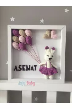 Ручная работа Amigurumi украшение для двери детской комнаты с именами настенная панель деревянная живопись 30 30 см