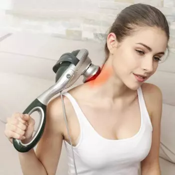 Ручной Электрический инфракрасный массажер подогреваемый массажер тела, шеи, спины и поясницы, Массажер-молоток, вибрация