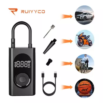 Ruiyyco воздушный насос 4000 мАч 150PSI умные цифровые насосы для накачивания шин портативный воздушный компрессор насос для автомобиля, мотоцикла, велосипеда