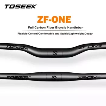 Рукоятка для горного велосипеда TOSEEK ZF-ONE из углеродного волокна, 31,8 мм, интегрированный руль для горного велосипеда Rise/Flat 580-760 мм, детали для велосипеда