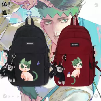 Рюкзак для домашних питомцев с аниме JOJO Rohan Kishibe, школьный ранец для подростков, сумка для ноутбука, модные дорожные сумки для мальчиков, рюкзак + игрушка