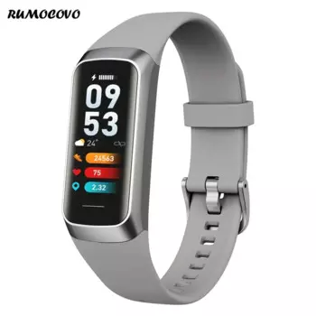RUMOCOVO®Смарт-браслет C60, 1,1 дюйма, Amoled, HD, цветной экран, фитнес-трекер для измерения уровня кислорода в крови, спортивный смарт-браслет для женщин, браслеты