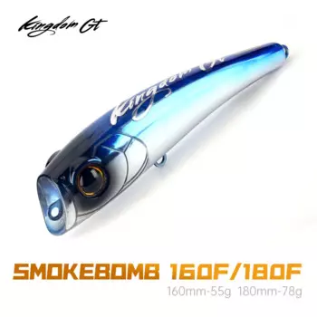Рыболовная приманка Kingdom Sea Topwater Popper 55 г 78 г 160 мм 180 мм Плавающий воблер Искусственная жесткая приманка для морского тунца GT Рыболовная приманка