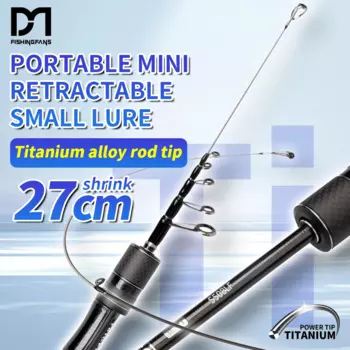 Рыболовная удочка FISHINGFANS, телескопическая удочка для приманки, удочка для путешествий с углеродистой ручкой, Удочка с титановым наконечником, портативная удочка
