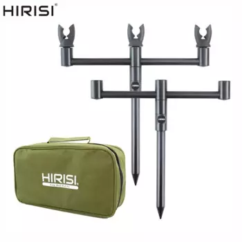 Рыболовная удочка Hirisi для ловли карпа, Набор держателей для удочки, 3 подставки для удочки, Портативная сумка для снастей