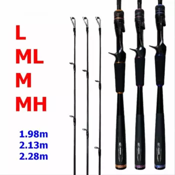 Рыболовная удочка ZZ301, 13 кг, с карбоновой ручкой, длина L, ML, M, MH, спиннинг или кастинговое удилище, X-обернутая, 1,98 м, 662, 2,13, 712 м, 2,28, 762, без катушки
