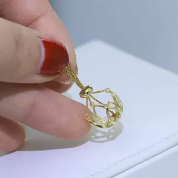 S925 Серебряная корзинка стиль кулон настройки для женщин ювелирных изделий