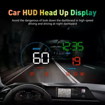 S9 новейший дисплей на лобовое стекло автомобиля OBDII EUOBD проектор на лобовое стекло HUD напоминание о переключении воды температура об/мин Расход топлива сигнал скорости