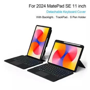 Съемный чехол для клавиатуры для HUAWEI MatePad SE, 11 дюймов, 2024 дюймов, умный чехол для планшета MatePad se, 11 дюймов, сенсорная панель, фоновая подсветка, волшебная клавиатура
