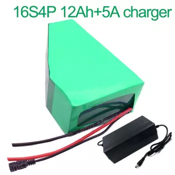 С зарядным устройством 5A 52V 12Ah 14S4P 18650 литий-ионный аккумулятор для электровелосипеда 235*200*145*70*45*70 мм