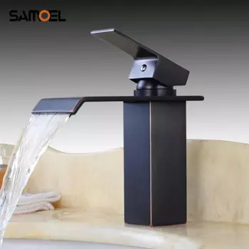 Samoel Черный Бронзовый Смеситель для холодной и горячей воды кран для ванной комнаты с одним отверстием B3326