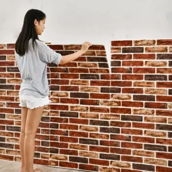Самоклеящиеся обои, 3D наклейки на стену, обои из пены и кирпича, теплый фон для спальни, украшение для стены
