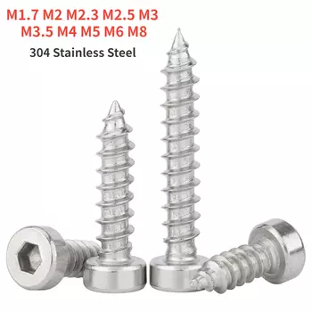 Саморезы шестигранные нержавеющая сталь M1.7 M2 M2.3 M2.5 M3 M3.5 M4 M5 M6 M8