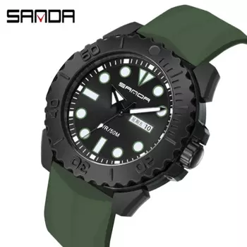 SANDA 3118 модные спортивные военные часы для мужчин, кварцевый механизм, повседневные водонепроницаемые наручные часы 50 бар, мужские часы
