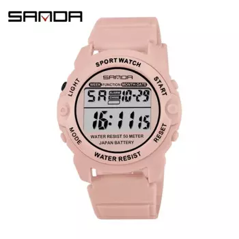 SANDA 6003 женские спортивные женские часы модные повседневные Водонепроницаемые светодиодные цифровые часы женские наручные часы для женщин часы