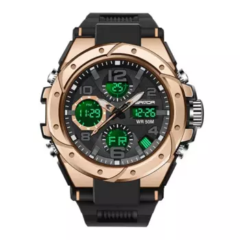 Sanda 6008 Наручные часы Модные спортивные многофункциональные студенческие электронные часы мужские водонепроницаемые кварцевые часы