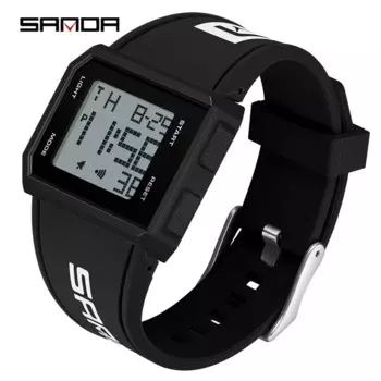 SANDA 9003 Брендовые мужские цифровые часы хронограф спортивный электронный браслет водонепроницаемые мужские наручные часы будильник мужские часы