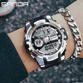 SANDA мужские военные часы G Style брендовые спортивные часы светодиодные цифровые 50 м водонепроницаемые часы S Shock мужские часы Relogio Masculino 2024