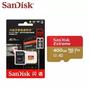 Sandisk Оригинальная карта памяти Extreme Micro SD A2 V30 U3 флэш-карта 400 ГБ TF-карта памяти Microsd для бесплатной доставки