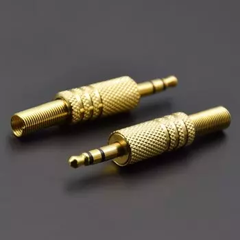SANDOMEY 3.5mmJack Plug Золотой аудио адаптер 2 шт