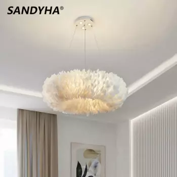 SANDYHA подвесная люстра с перьями