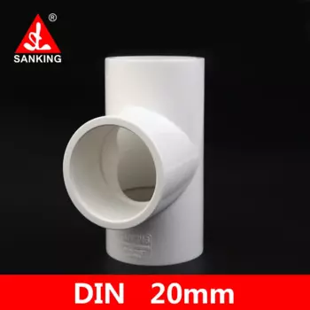 Sanking UPVC 20 мм соединители для тройников, садовые фитинги для водопроводных труб, оросительные трубки для аквариума, переходник для воды