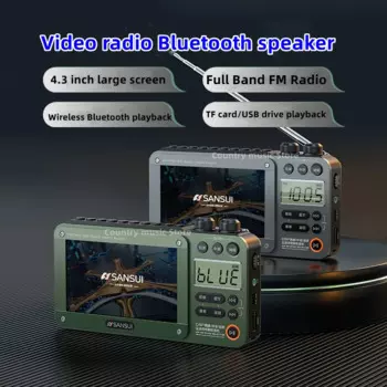 Sansui F50 Ретро Видео Радио беспроводной Bluetooth динамик портативный стерео сабвуфер мини разъем в Walkm все группы Mp3 музыкальный плеер