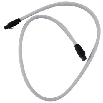 SATA 3,0 III 7-контактный кабель для передачи данных SATA3, 50 см, 6 Гб/с, кабели SSD, кабель для жесткого диска, шнур для передачи данных с нейлоновым покрытием, премиум-версия (белый)