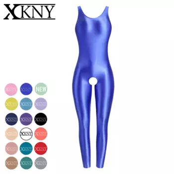 Сатиновое боди XCKNY, цельнокроеное боди, спортивные Комбинезоны для йоги, высокая эластичность, боди из спандекса, костюм с открытой промежностью Zentai