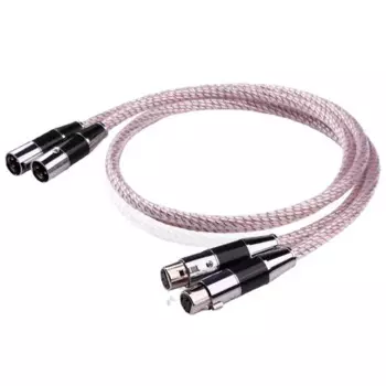 Сбалансированный кабель Valhalla XLR, 8 ядер, посеребренный Hi-Fi аудио кабель для соединения, штекер из углеродного волокна