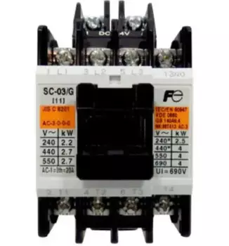 SC-03/G DC24V 1A 3P | 9A | 24 В постоянного тока SC контактор переменного тока (катушка постоянного тока)
