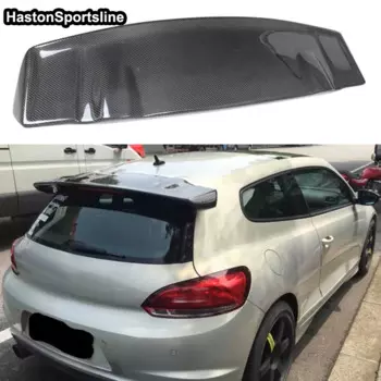 Scirocco V стиль углеродное волокно задняя крыша спойлер автомобильное крыло для Volkswagen Scirocco 2009-2019