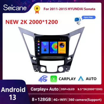 Seicane автомобильный радиоприемник с GPS-плеем для Hyundai Sonata 6 YF 2009 2010-2014 Android 2 Din, мультимедийная стереосистема Carplay, навигация
