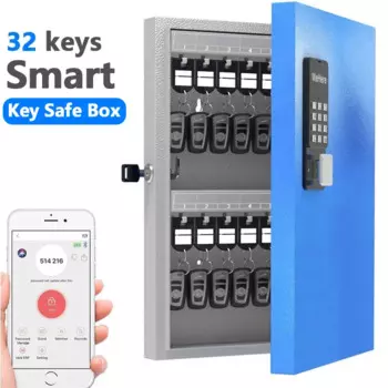 Сейф WeHere для 32 ключей, умный настенный шкаф для хранения ключей, OTP/APP Bluetooth/безопасное управление ключом с фиксированным кодом
