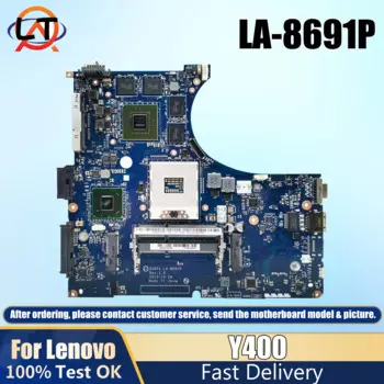 Семейная материнская плата для ноутбука Lenovo Y400, материнская плата QIQY5, PGA989 HM76 GPU GT650M GPU 100%, работает с тестированием